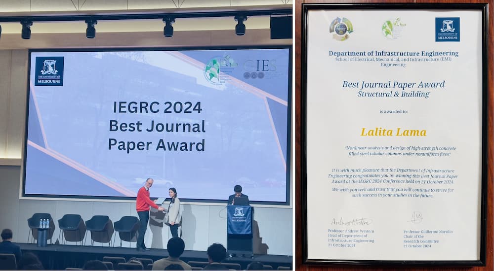 Lalita received Best Journal Paper Award